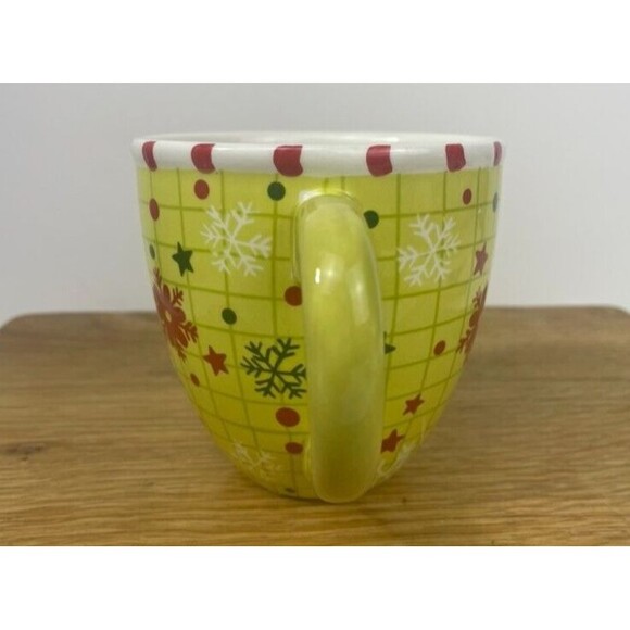 World Market 3D Surprise Tree Inside Checked Snowflake Christmas Holiday Mug - Picture 6 of 11